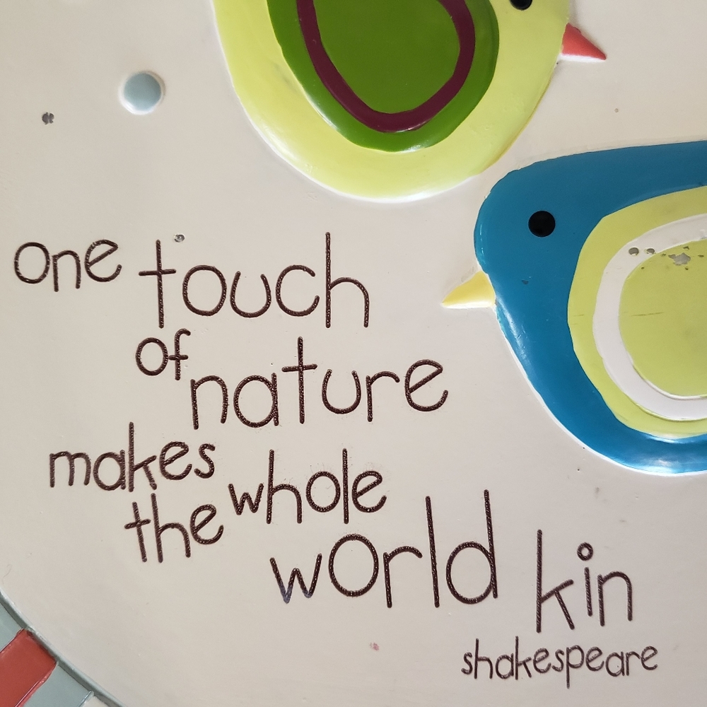 Decorative Patio Plaque "Nature" Resin Sign Wall Art Unique Rare Vintage - Picture 7 of 12